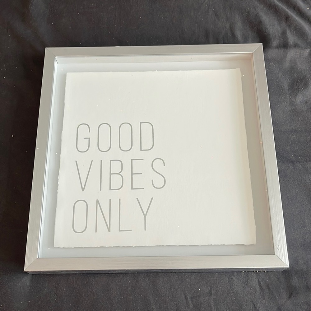 Good vibes only framed print